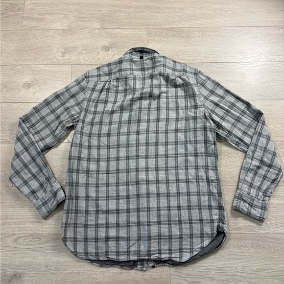 Rag & Bone Shirt Mens Gray Plaid Button Up Cotton Long Sleeve Classic Fit - Picture 3 of 9